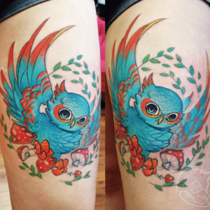 Right after tattooing.
