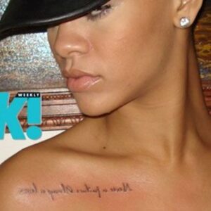 Rihanna’s trendy text.