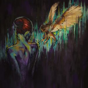 From an acrylic painting on an easel...
