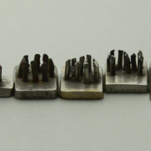 Stamps used to tattoo prisoners in 1940.