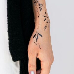 Small tattoo on small area is decorative.