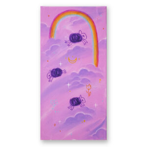 Painting "Three little happy sheep"