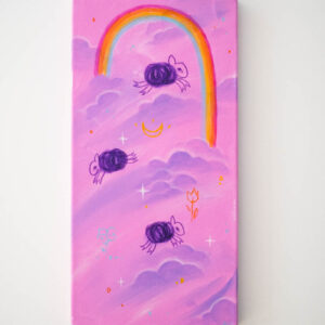 Painting "Three little happy sheep"